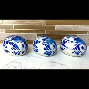 Antique Porcelain Egg Jar Set